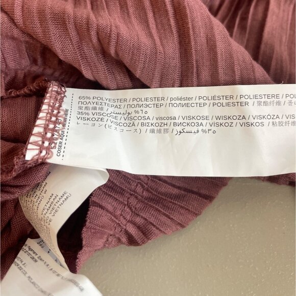 Mango Women's Dusty Pink Pleated Overlap Crop Top Shirt Sz S - NWT - Picture 6 of 7